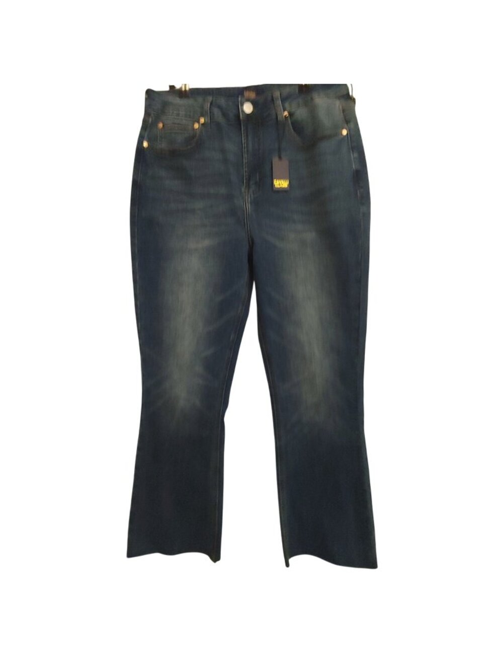 Cavalli Class Crop Flare Jeans Italian Designer Y2K Luxury Denim 31